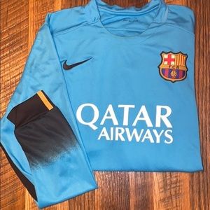 NWOT 2015 Barcelona away long sleeve jersey